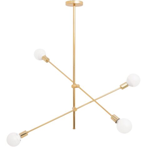 LAMPE SUSPENDUE APP479-4C 2-BRAS OR 4-POINTS DE LUMIÈRE E27 82X82X58CM