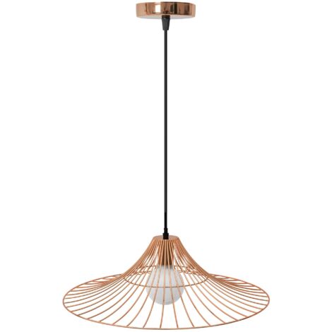 LAMPE SUSPENDUE APP483-1CP ÉVASÉ LOFT ROSE OR RONDE 1-POINTS DE LUMIÈRE E27 50X50X15-75CM REGLABLE