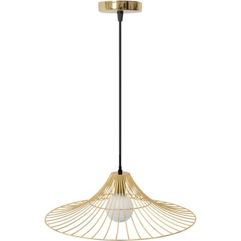 LAMPE SUSPENDUE APP499-1CP PLAT LOFT OR RONDE 1-POINTS DE LUMIÈRE E27 50X50X15-75CM REGLABLE