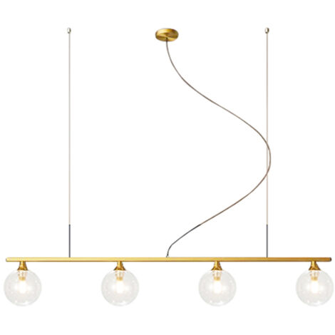 LAMPE SUSPENDUE APP675-4CP VERRE 4 BALLES OR 4-POINTS DE LUMIÈRE G9 9X80X70CM REGLABLE