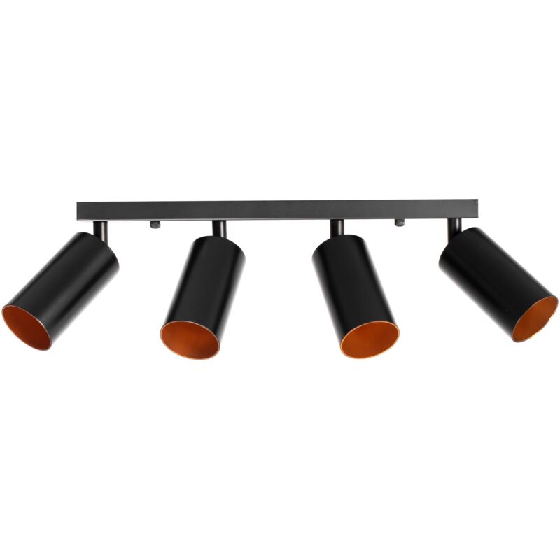 Toolight - plafonnier APP940-4C noir 4-POINTS de lumière GU-10 6X40X16,5CM