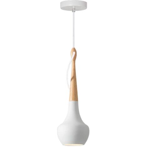 LAMPE SUSPENDUE APP937-1CP BLANCHE RONDE 1-POINTS DE LUMIÈRE E27 15X15X45-105CM REGLABLE