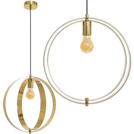 LAMPE SUSPENDUE APP961-1CP GLAMOUR OR RONDE 1-POINTS DE LUMIÈRE E27 37X37X37-127CM REGLABLE