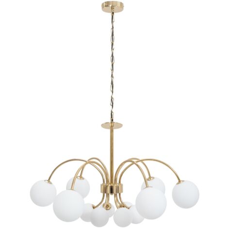 LAMPE SUSPENDUE APP962-12CP GLAMOUR OR 12-POINTS DE LUMIÈRE E27 75X75X50-108CM