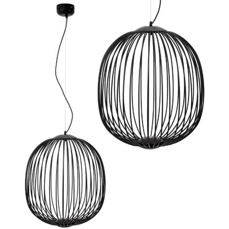 LAMPE SUSPENDUE APP967-1CP NOIR RONDE 1-POINTS DE LUMIÈRE 5W 50X50X55-145CM REGLABLE
