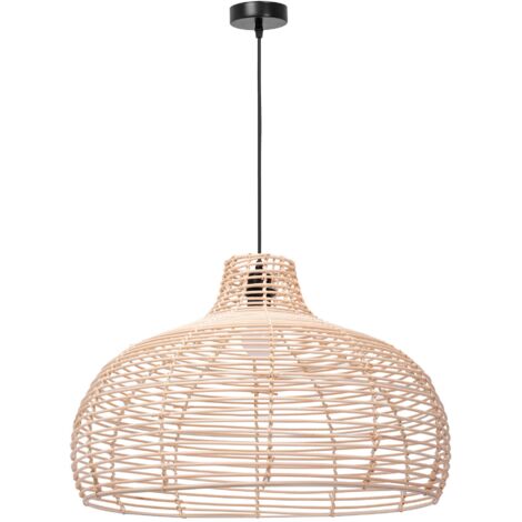 LAMPE SUSPENDUE APP985-1CP NATUREL GRAND BOHO RONDE 1-POINTS DE LUMIÈRE E27 59X59X40-105CM REGLABLE