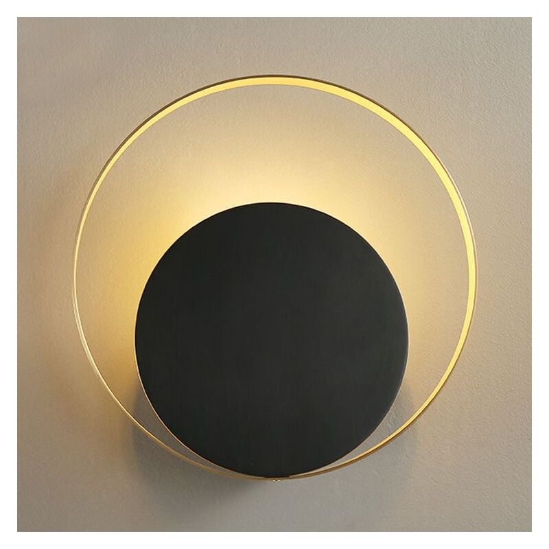 Applique murale APP992-W or noir bague 1-POINTS de lumière G4 3X28X28CM