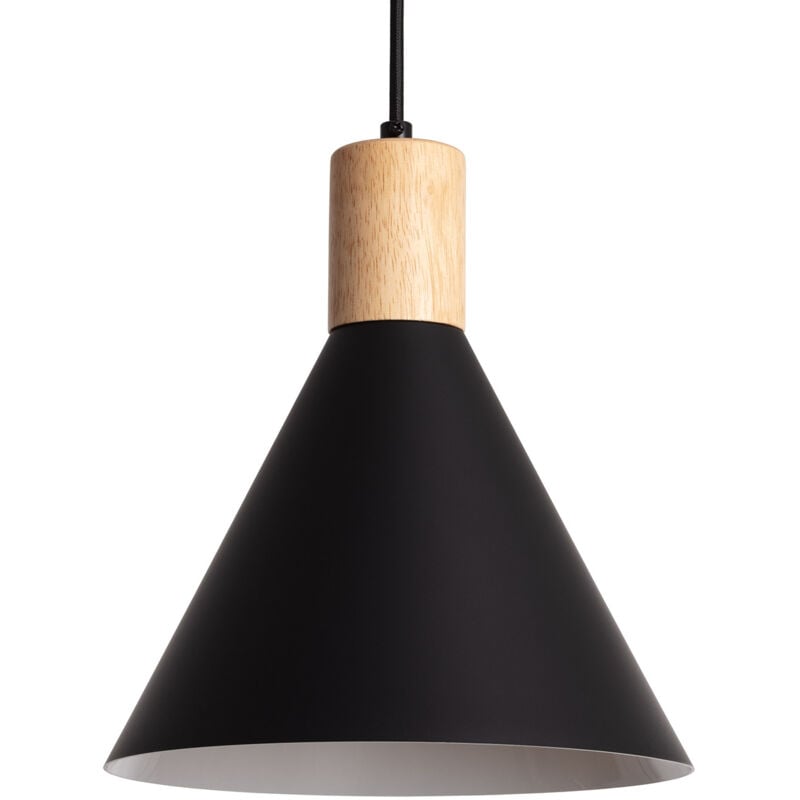 Ledkia - Suspension Métal et Bois Arbat Noir