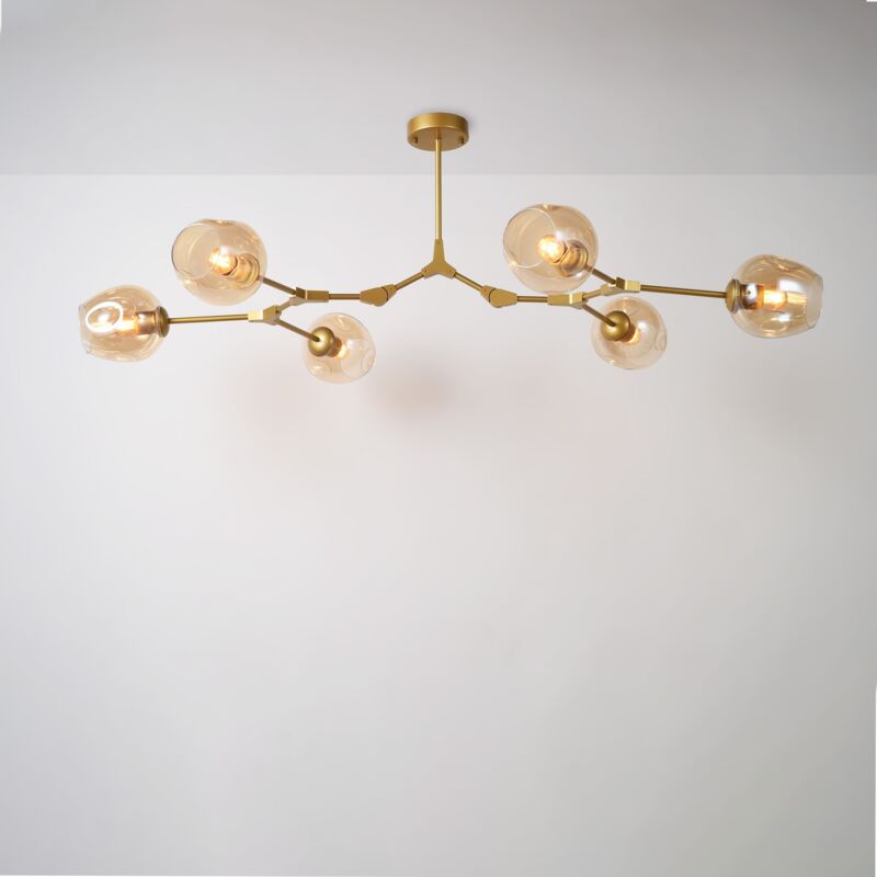 Barcelona Led - Lampe suspendue articulée 'orion 6' - 6 x E27 - Doré