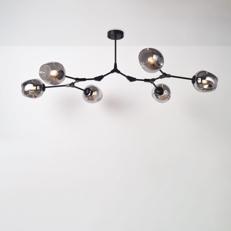 Barcelona Led - Lampe suspendue articulée 'orion 6' - 6 x E27 - Noir