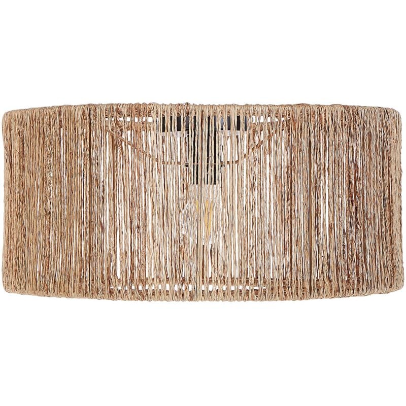 Lampe Suspendue au Plafond Style Boho Base en Fer Abat-jour en Jute Naturel Sewa