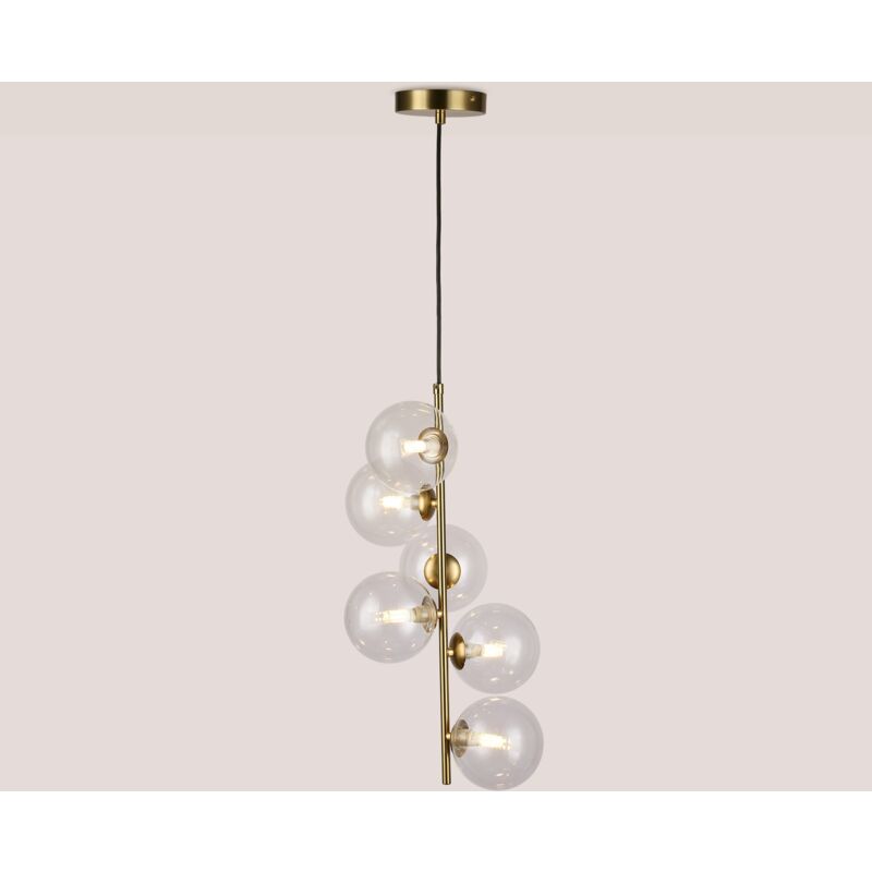 Barcelona Led - Lampe suspendue avec sphères en verre 'romee' - 6 x G9 Barcelona Led - Lampe suspendue avec sphères en verre 'romee' - 6 x G9