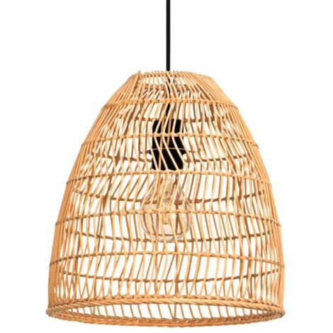 Lampe suspendue Ayesgarth Steel noir E27 1x40w H: 110cm Ø33 cm Dimmable