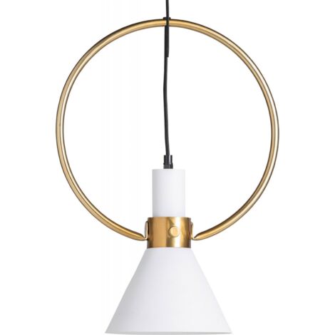 Lampe suspendue - Blanc, Doré