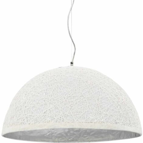 Lampe suspendue Blanc et argenté Ø50 cm E27 vidaXL