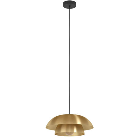 Lampe suspendue Cenciara Steel Black E27 1x40w H: 110cm Ø40cm Dimmable