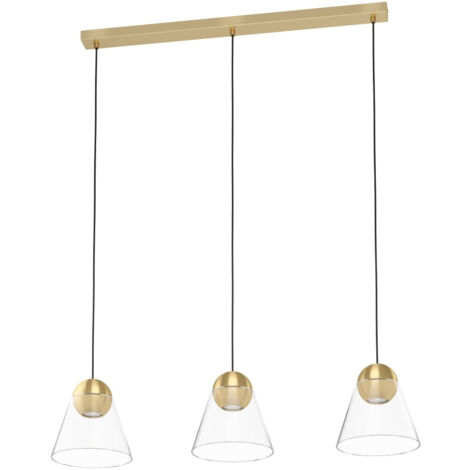 Lampe suspendue cerasella laiton brossé L: 90 B: 20 h: 110cm Dimmable