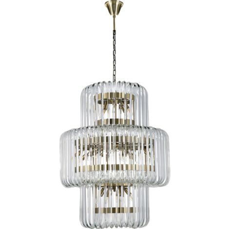 Lampe Suspendue Chenna Élégance - Ambiance Cristalline Éclat Doré