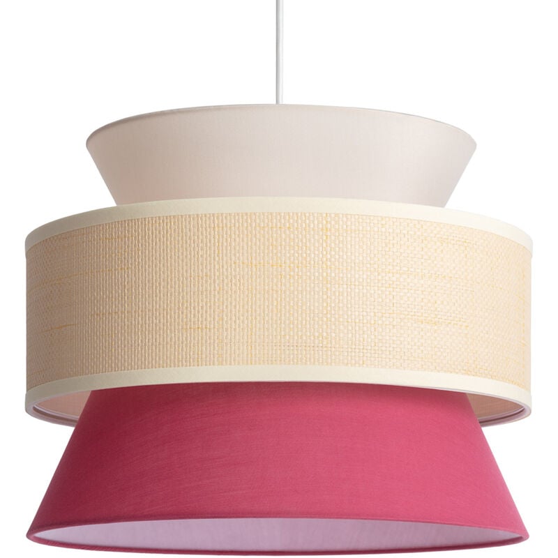 Ledkia - Suspension Tissu Chulu Rouge Framboise