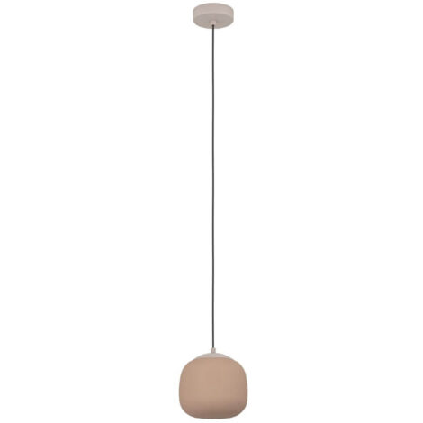 Lampe suspendue cominio stahl taupe e27 1x40w h: 110cm Ø18.5 cm dimmable