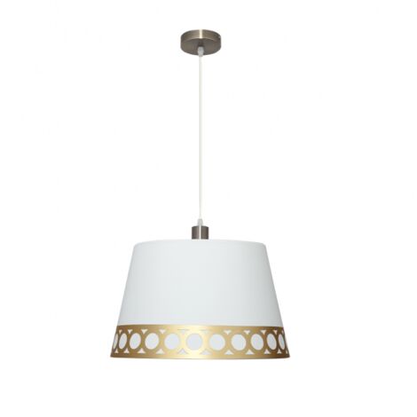 Lampe suspendue Dalia 1xe27 blanc/or from FABRILAMP.
