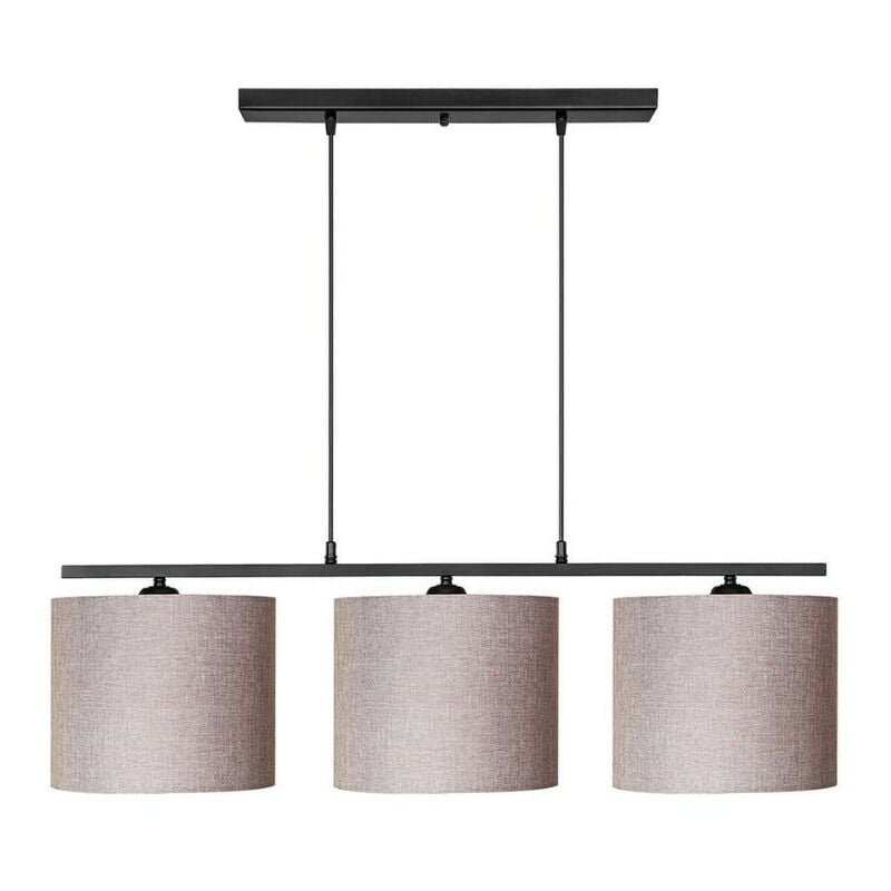 Toscohome - Lampe suspendue de 80 cm avec abat-jour en tissu beige - Medusa