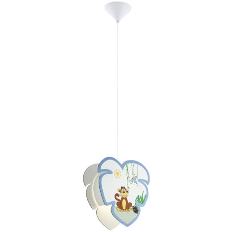 Lampe suspendue de singe de plafond de salle de jeux de lumière de pendule d'enfants de maison intelligente dans un ensemble comprenant des ampoules de LED de RVB