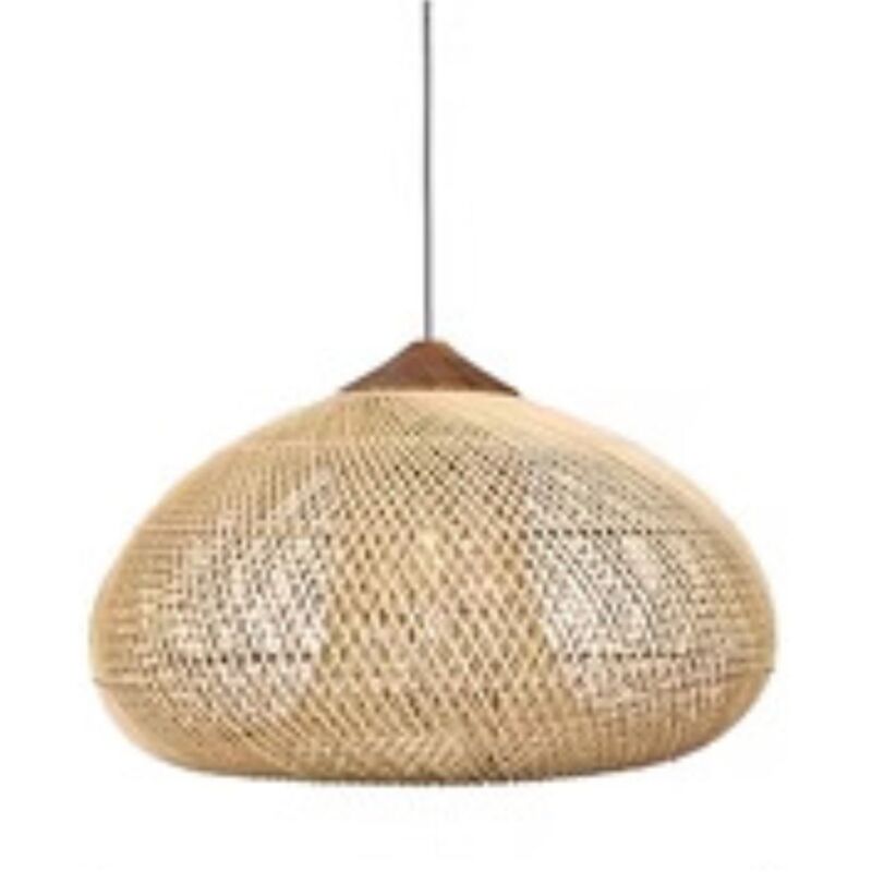 Lampe suspendue décorative en rotin - 40 cm (coloris naturel)