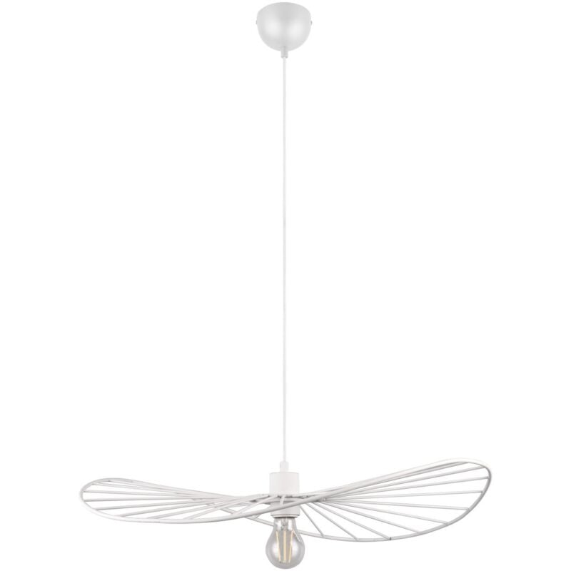 Trio - Suspension, Lampe suspendue design en métal Chapeau Blanc en Metal