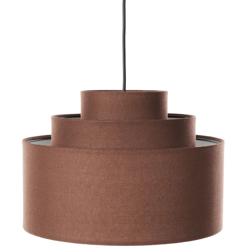 Beliani - Lampe Suspendue Design Moderne Plafonnier Abat-jour en Lin Marron Masparro