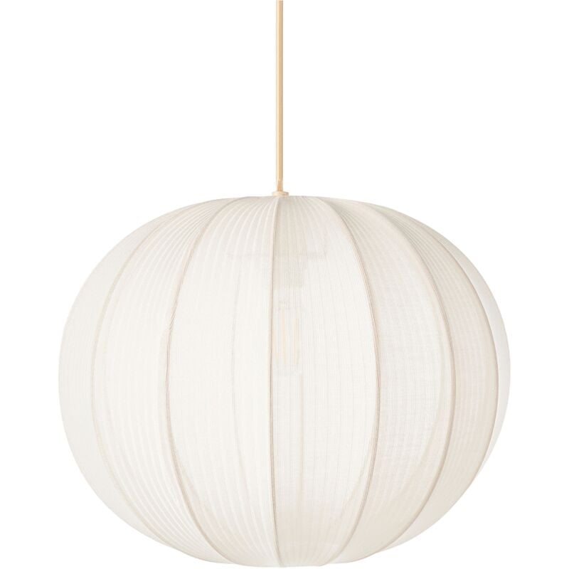 Beliani - Lampe Suspendue Design Moderne Plafonnier Abat-jour en Nylon Synthétique Blanc Marieta