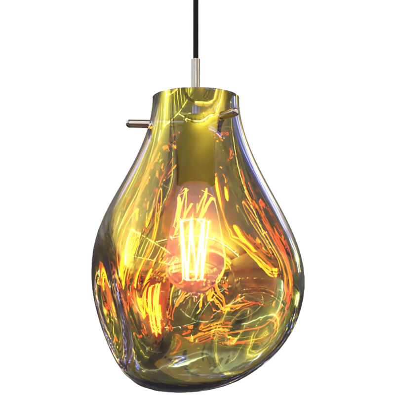 Lampe de plafond en verre - Suspension design - Vera Doré Lampe de plafond en verre - Suspension design - Vera Doré