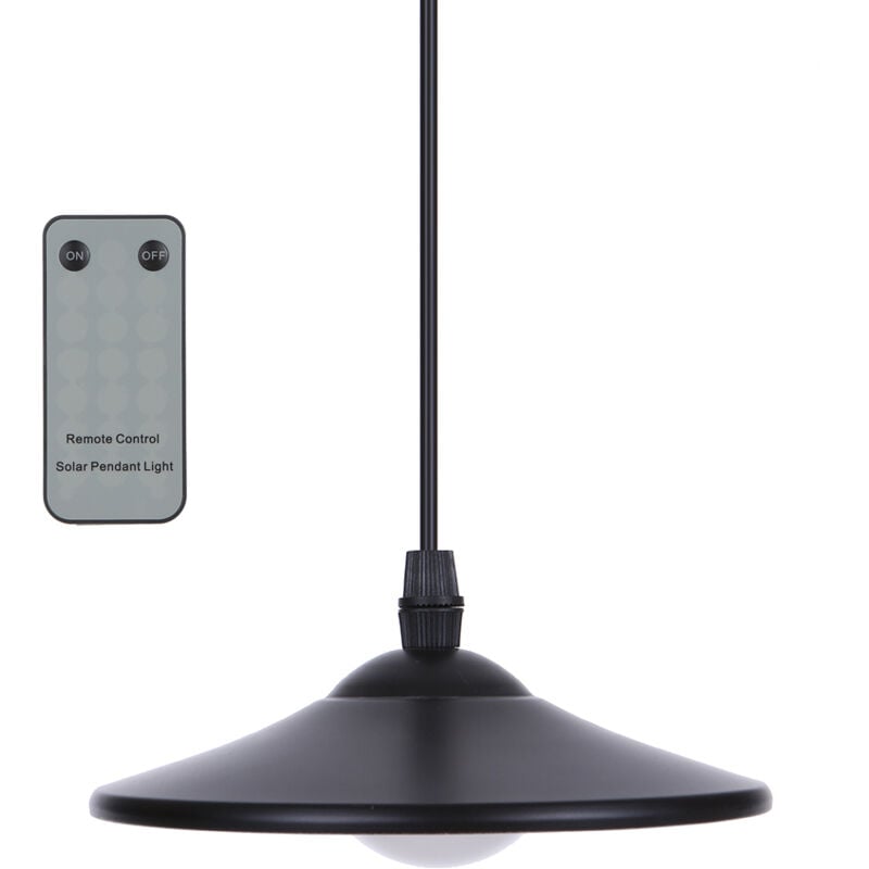 Lampe suspendue d'extérieur à énergie solaire 3 w avec 4 led et télécommande pour jardin, cour, terrasse, balcon, maison, paysage