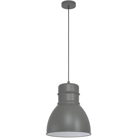 Lampe suspendue Ebury Grey, Blanc H: 110 Ø: 38cm Dimmable