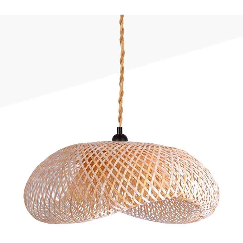 Barcelona Led - Suspension en osier 'Vimet Lite' - Corde boho chic