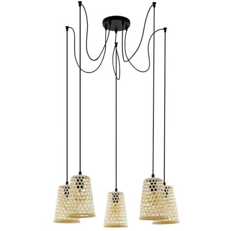 Lampe suspendue en bois Claverdon araignée - 43255