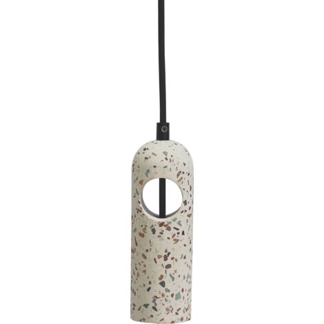 Lampe suspendue en ciment blanc E27