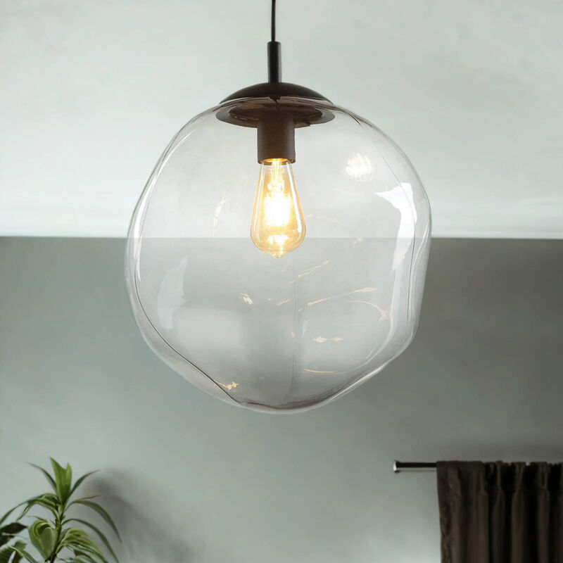 Lampe suspendue en noir Boule Salle à manger Lampe E27