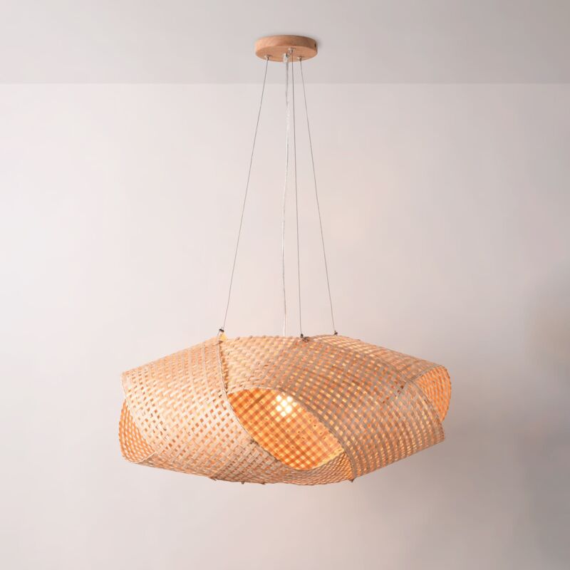 Barcelona Led - Lampe suspendue en osier 'nido' - E27 boho chic