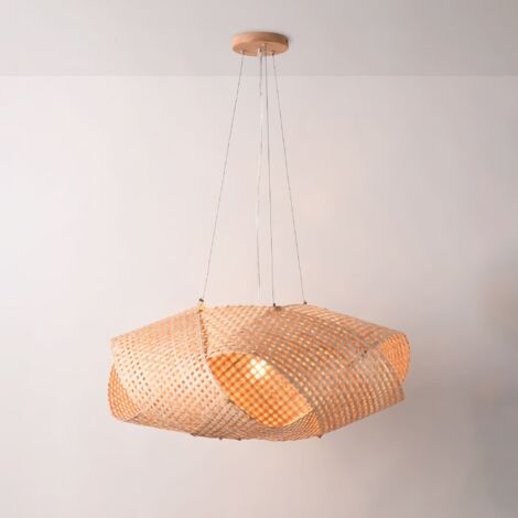 Lampe suspendue en osier "NIDO" - E27 boho chic