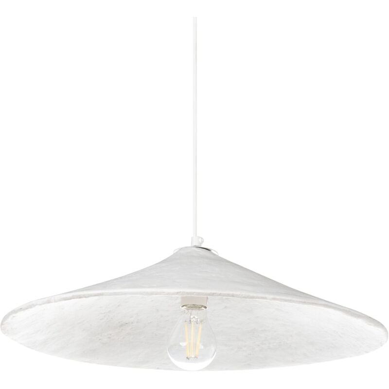 Beliani - Lampe Suspendue en Papier Mâché Fait Main Blanche Porongos