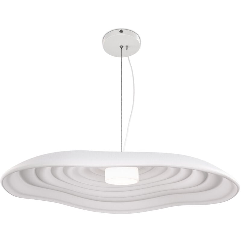 Lampe Suspendue en Résine - Grebi Blanc
