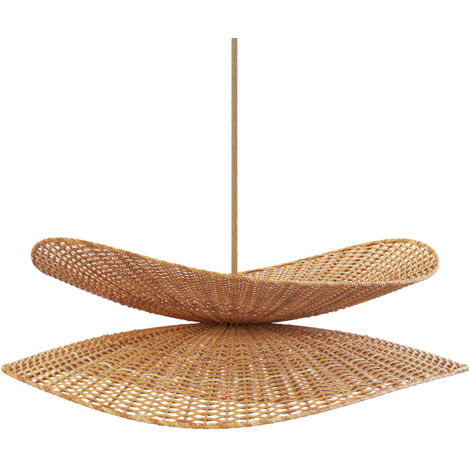 PRIVATEFLOOR Lampe Suspendue en Rotin - Boho Bali - Buju Naturel
