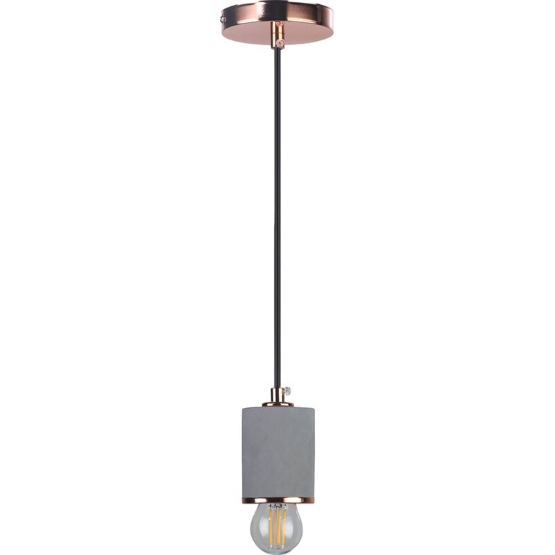 Lampe de plafond - Lampe suspendue - Métal et béton - Felippo Or rose chromé