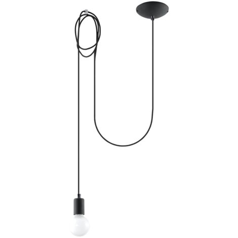 LAMPE SUSPENDUE FERRO 1 E27 NOIRE LUMILO 03.379.69