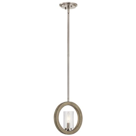 Lampe suspendue Grand Bank E14 40W Steel, verre Gris antique vieilli b: 22,8 cm Ø22.8 cm Hauteur dimmable réglable
