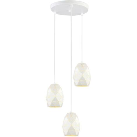 LAMPE SUSPENDUE HARLEY 3 E27 BLANC ITALUX MDM-3480/3A W
