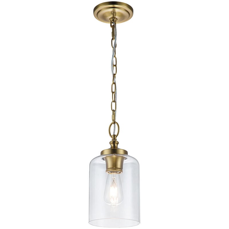 Feiss - Elstead Hounslow Dome Suspension Plafonnier Laiton Bruni