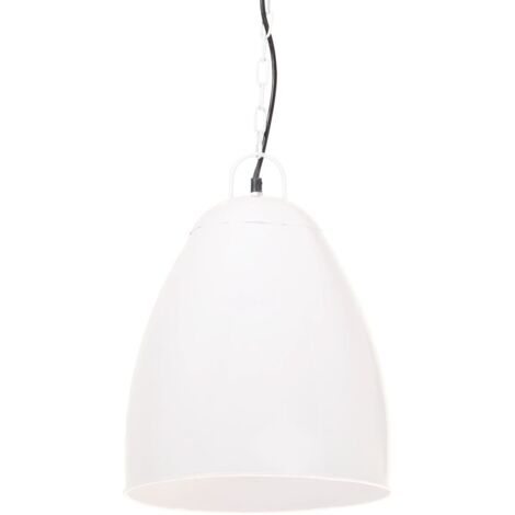 Lampe suspendue industrielle 25 W Blanc Rond 32 cm E27 CFW62368