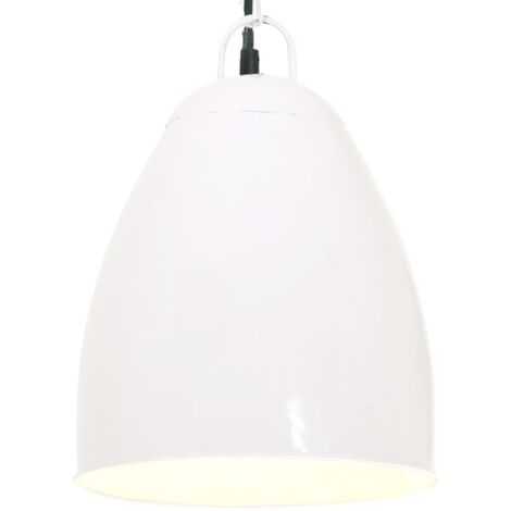 Lampe suspendue industrielle 25 W Blanc Rond 32 cm E27 vidaXL